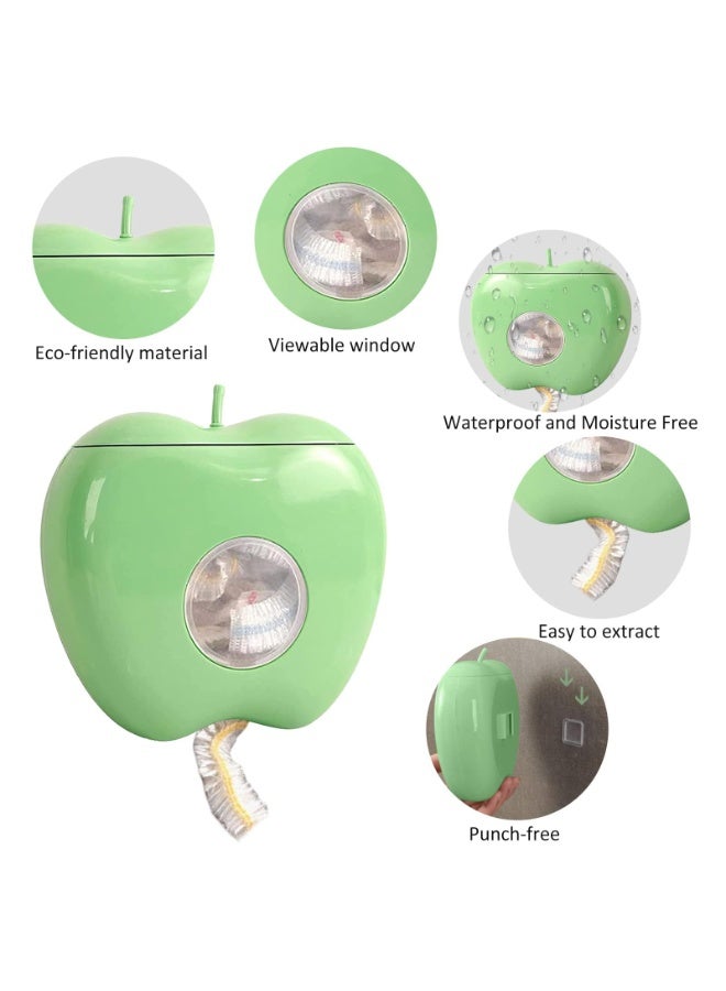 fantasize Plastic Wrap Storage Box with 100pcs Plastic Wrap, Multi-functional Wall-Mounted Cling Film Dispenser, Large Capacity Fresh Keeping Bag Storage Box for Kitchen, Vegetable Fruit Food (Green) - Image 5